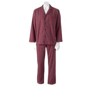 Stafford Long Sleeve Pajama Set S